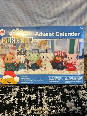 Build-A-Bear Workshop Advent Calendar - Holiday Plush Set (Multicolor) New